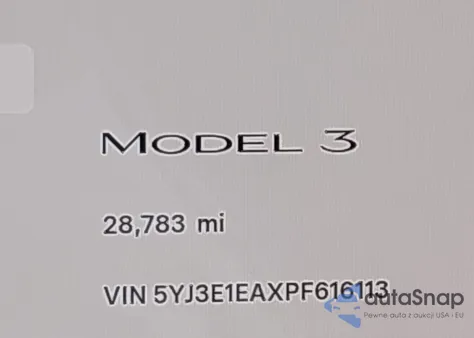 2023 Tesla Model 3 Rear-Wheel Drive from USA, damaged, VIN 5YJ3E1EAXPF616113